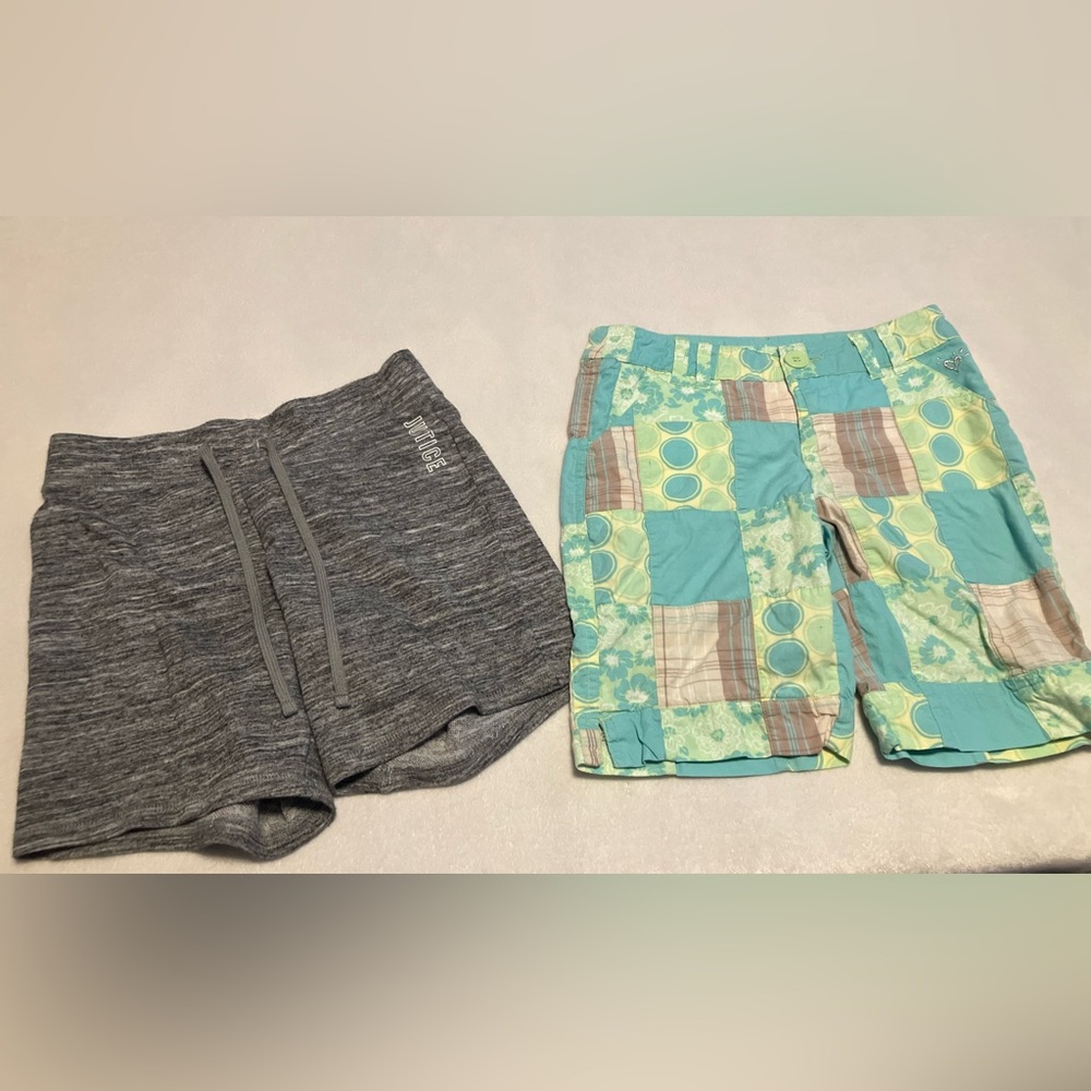 Gray and Multicolor Kids Shorts Set